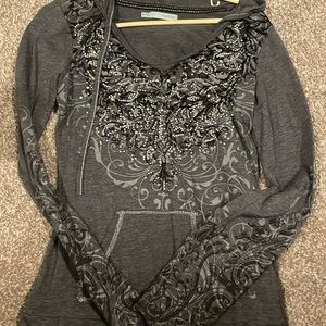 long sleeve hoodie shirt. size medium